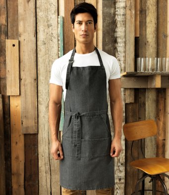 denim bib apron
