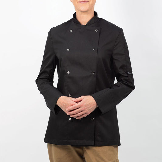 Dennys Black  Long Sleeve Chef Jacket