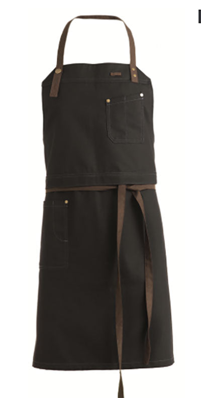 black bib apron