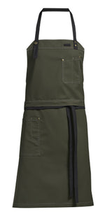 Load image into Gallery viewer, olive bib apron
